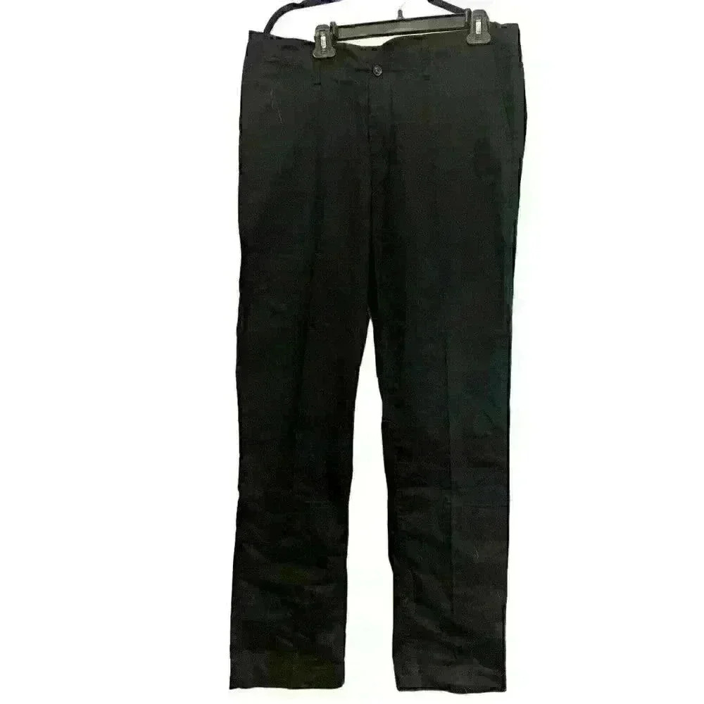 Ralph Lauren RLX Size L x 32 100% Cotton‎ Golf Casual Vacation Wear Pants Black